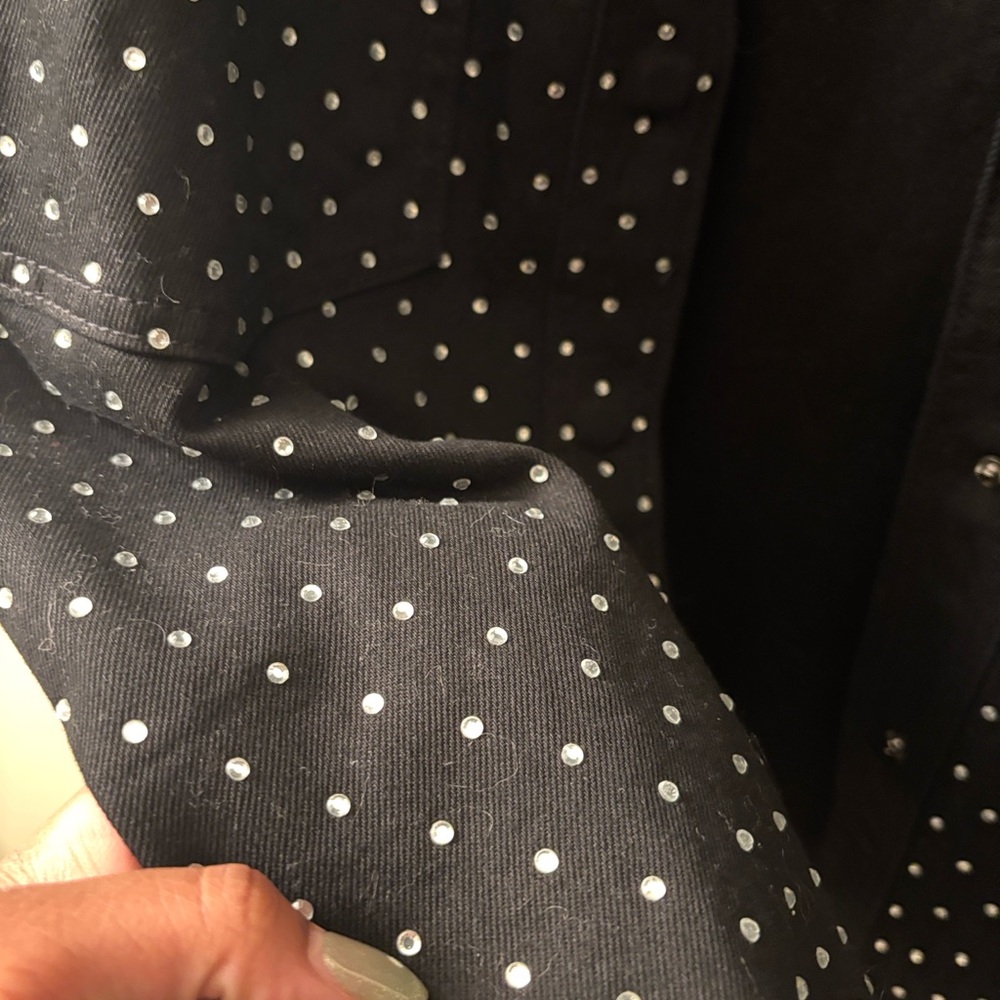 NWOT Zara Oversized Shacket with Rhinestones | size L - Picture 6 of 6